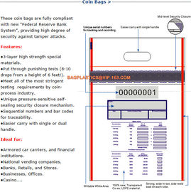 Evidence Paper Document Digital Opaque Bag, cash deposit bag, Security Bags Plastic Deposit PE Bag Cash Envelope Check S supplier