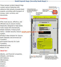 Evidence Paper Document Digital Opaque Bag, cash deposit bag, Security Bags Plastic Deposit PE Bag Cash Envelope Check S supplier