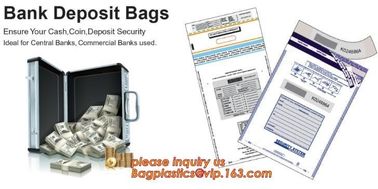 Bank Cash Bag Polyester Bags with Adhesive Tape, coins k bags reclosable deposit bank bags, tamper proof sealing b supplier