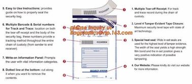 tamper proof sealing bags;security police bag;security bank coin bag, Custom Printed Self Adhesive Sealing Bank Money St supplier
