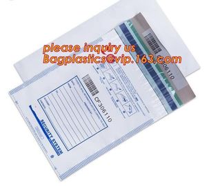 Bank Money Coin Pe Plastic Reusable Secure Seal Deposit Tamper Proof Evident Bag Manufacturer, money locking security ba supplier