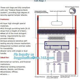 security tamper evident bag envelope bank deposit money bags, Safety Cash Deposit Package Plastic Bank Bag, bagplastics supplier