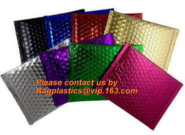 Metallic Bubble Mailer, Custom bubble mailer foil bubble mailers holographic padded mailing satchel bubble bag, bagplast supplier