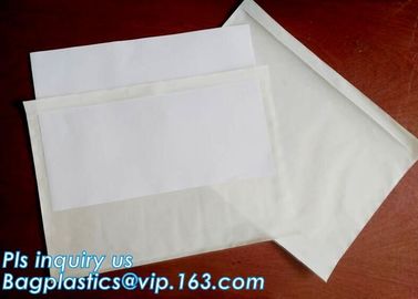 China supplier self adhesive water proof clear packing list envelope, Poly enclosed express paper bags custom mailing ba supplier