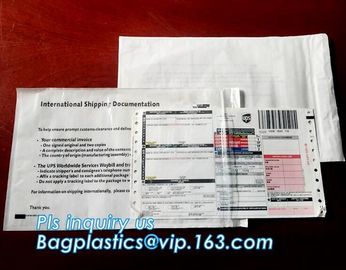 Self-Seal Security Document Packing List, UPS TNT express invoice packing list envelope, enclosed envelope/ waybill bag supplier