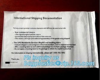 Self-Seal Security Document Packing List, UPS TNT express invoice packing list envelope, enclosed envelope/ waybill bag supplier