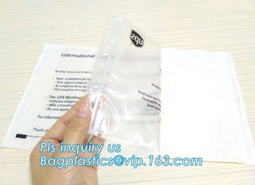 Self-Seal Security Document Packing List, UPS TNT express invoice packing list envelope, enclosed envelope/ waybill bag supplier