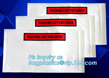 PP film 178*140mm invoice enclosed packing list envelopes, DHL Shipping pockets for waybill, A4 size plastic packing lis supplier