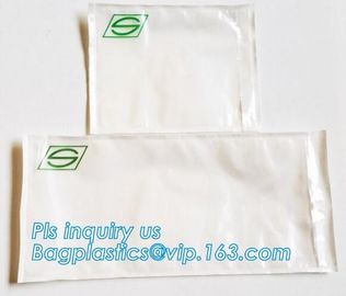 Customize plastic self adhesive packing list bag, envelope cash bag/plastic envelope cash bag used in store &amp; bank, bagp supplier