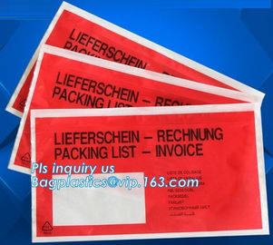 Customize plastic self adhesive packing list bag, envelope cash bag/plastic envelope cash bag used in store & bank, bagp supplier