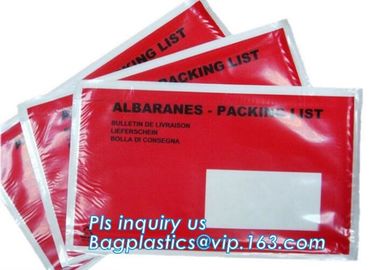 Customize plastic self adhesive packing list bag, envelope cash bag/plastic envelope cash bag used in store &amp; bank, bagp supplier