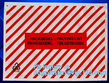 Clear Adhesive Back, Packing List / Shipping Label Envelope Pouches, seal envelope courier bag express custom mailing ba supplier