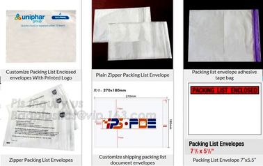 Waterproof packing list envelopes with self adhesive A3 A4 B4 B5 A7 C5 C7size, packing list enclosed envelope a5, bageas supplier