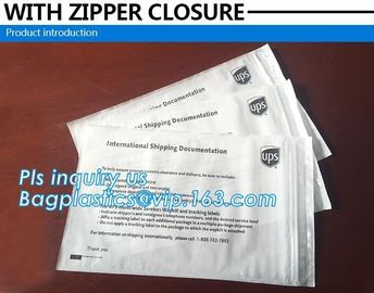 Printed adhesive PAKLIST waterproof packing list enclosed envelopes for Receipt Slips, printed adhesive packing list env supplier