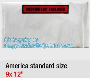 C4-C7 size PP self-adhesive transparent packing list envelopes, Dhl Fedex Custom Design And Logo Printing Packing List E supplier