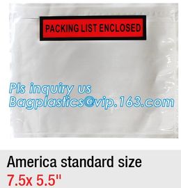 C4-C7 size PP self-adhesive transparent packing list envelopes, Dhl Fedex Custom Design And Logo Printing Packing List E supplier