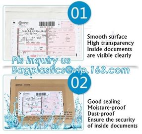 mailing packing list envelope for jewelry, blank mailing PE packing list envelope in stock, DHL Asia Pacifica Packing li supplier