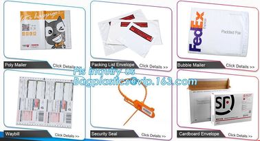 mailing packing list envelope for jewelry, blank mailing PE packing list envelope in stock, DHL Asia Pacifica Packing li supplier