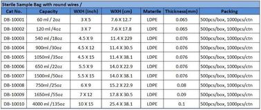 STETILE SAMPLING TWIRLEM BAG, STERILE BAG, ALLA FRANCE OMEGA Cole-Parmer SAINT-GOBAIN Nasco Burkard Dow Corning Nalgene supplier