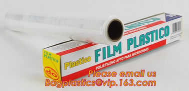 Keep Fresh PE food wrap plastic Cling film wrap jumbo roll, LLDPE power stretch wrap film food wrap stretch film, bageas supplier