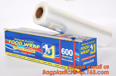 Keep Fresh PE food wrap plastic Cling film wrap jumbo roll, LLDPE power stretch wrap film food wrap stretch film, bageas supplier
