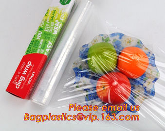 Keep Fresh PE food wrap plastic Cling film wrap jumbo roll, LLDPE power stretch wrap film food wrap stretch film, bageas supplier