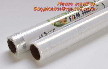 Plastic PVC Stretch Cling Film for Food Wrap, Good price pvc heat resistant static cling film for food wrap, bagease pac supplier