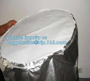 IBC foil Liner for bulk juice wine, Liquid packaging boxes storage carton ibc alunimium bag, Round Bottom Flexible Drum supplier