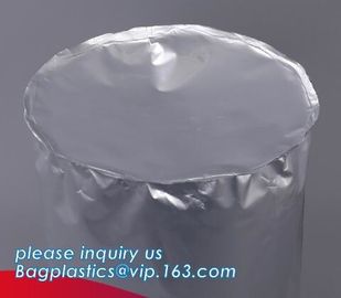 IBC foil Liner for bulk juice wine, Liquid packaging boxes storage carton ibc alunimium bag, Round Bottom Flexible Drum supplier