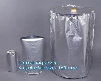 IBC foil Liner for bulk juice wine, Liquid packaging boxes storage carton ibc alunimium bag, Round Bottom Flexible Drum supplier