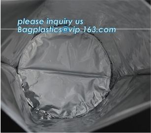 IBC foil Liner for bulk juice wine, Liquid packaging boxes storage carton ibc alunimium bag, Round Bottom Flexible Drum supplier