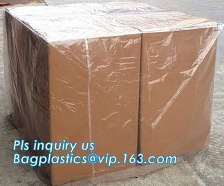 Commercial clear gussted bags for pallet covers, Plastic vinyl cover with square bottom poly pallet cover, Tarpaulin Pal supplier