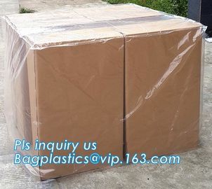 Commercial clear gussted bags for pallet covers, Plastic vinyl cover with square bottom poly pallet cover, Tarpaulin Pal supplier