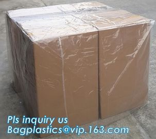 Commercial clear gussted bags for pallet covers, Plastic vinyl cover with square bottom poly pallet cover, Tarpaulin Pal supplier