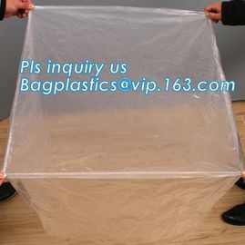 Square Bottom 4mil Clear Pallet Cover, square bottom bag on roll pallet cover bag, Polyester Pallet Cover Bags, Pallet T supplier