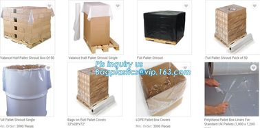 Disposable PE Plastic Pallet Covers bag on Roll, Waterproof Pallet Cover Plastic PE for Europallet 80x120x250 cm, BAGEAS supplier