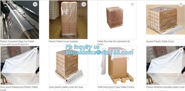 Disposable PE Plastic Pallet Covers bag on Roll, Waterproof Pallet Cover Plastic PE for Europallet 80x120x250 cm, BAGEAS supplier