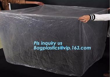 LDPE bag Large square bottom bag on roll pallet cover bag rubbish bag Garbage bag HDPE bag, reusable pallet wrap top cov supplier