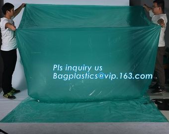 LDPE bag Large square bottom bag on roll pallet cover bag rubbish bag Garbage bag HDPE bag, reusable pallet wrap top cov supplier