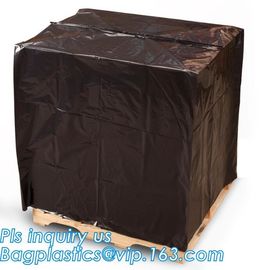 moisture proof reusable virgin plastic pallet cover, poly square bottom bag pallet top cover bags plastic vinyl cover fo supplier