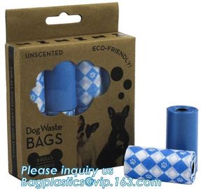 Custom Printed Biodegradable Pet Dog Disposal Poop Waste Bag, Pet Waste Bags Biodegradable Pet Dog Poop Bag, bagplastics supplier