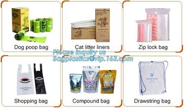 Custom Printed Biodegradable Pet Dog Disposal Poop Waste Bag, Pet Waste Bags Biodegradable Pet Dog Poop Bag, bagplastics supplier