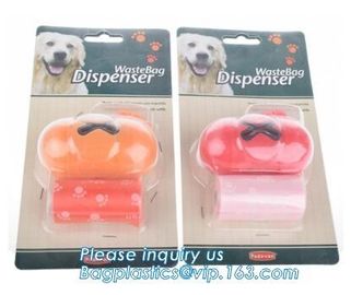 Custom Printed Dog Poop Bag Biodegradable Pet Waste Bags with Flashlight Dispenser, Pet Dog Portable Disposible Pet Poop supplier