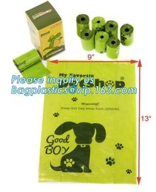 Eco-Friendly Outdoor Dog Cleaning Waste Bag Pet Poop Bags, biodegradable plastic pet cat dog waste bag drawstring dog po supplier