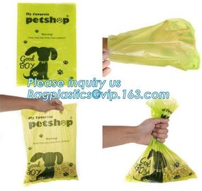 Eco-Friendly Outdoor Dog Cleaning Waste Bag Pet Poop Bags, biodegradable plastic pet cat dog waste bag drawstring dog po supplier