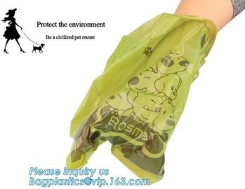 pet poop bag dog waste bag with dispenser, 20 Bags Per Roll Hot Selling Pet Cleaning Products Dog Poop Waste Bags, bagea supplier