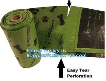 Eco-Friendly Outdoor Dog Cleaning Waste Bag Pet Poop Bags, biodegradable plastic pet cat dog waste bag drawstring dog po supplier