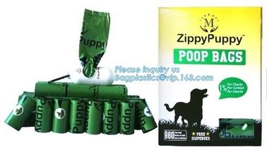 scented Eco-Friendly Black Blue Color or Mixed Dog Pet Waste Poop Bags Refill Rolls, Eco-Friendly 100% Biodegradable PLA supplier