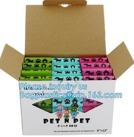 scented Eco-Friendly Black Blue Color or Mixed Dog Pet Waste Poop Bags Refill Rolls, Eco-Friendly 100% Biodegradable PLA supplier