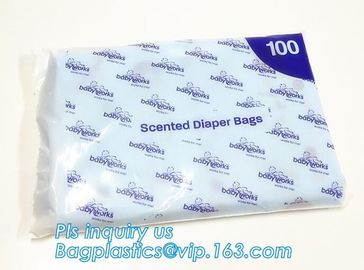 Amazon hot sale scented disposable Nappy sacks bag baby diaper bag, Eco-Friendly Scented Baby sacks tie handle disposal supplier